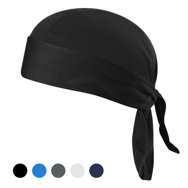 Outdoor Cycling Cap Head Scarf Black Mesh Cloth Bandana Pirate Hat Headband